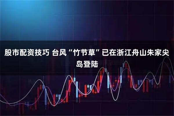 股市配资技巧 台风“竹节草”已在浙江舟山朱家尖岛登陆